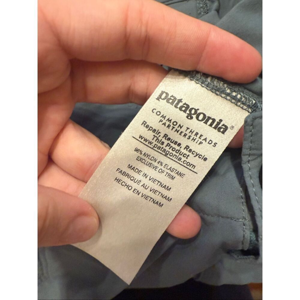 Patagonia Gray Yellow Flat Front Dirt Craft Bike Athletic Cycling Shorts Size XL - Picture 5 of 6